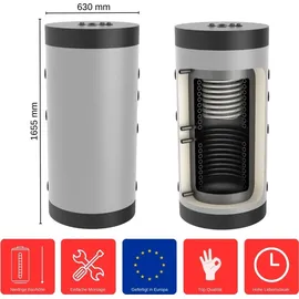 feueranker Hygiene-Kombispeicher 300 Liter HK-2-300 Standspeicher Warmwasserspeicher Boiler