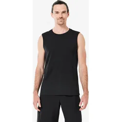 Tank Top Herren Yoga nahtlos - schwarz graphitschwarz|kohlengrau M