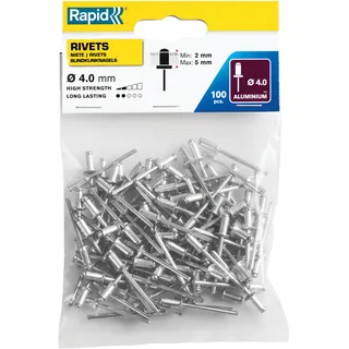Rapid Blindnieten Aluminium Ø 4 mm x 8 mm 100 Stück