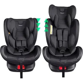 XOMAX XZ-16 Kindersitz drehbar 360° mit ISOFIX und Liegefunktion I mitwachsend I 0-36 kg, 0-12 Jahre, Gruppe 0/1/2/3 I 5-Punkt-Gurt und 3-Punkt-Gurt I Bezug abnehmbar, waschbar I ECE i-Size 129R