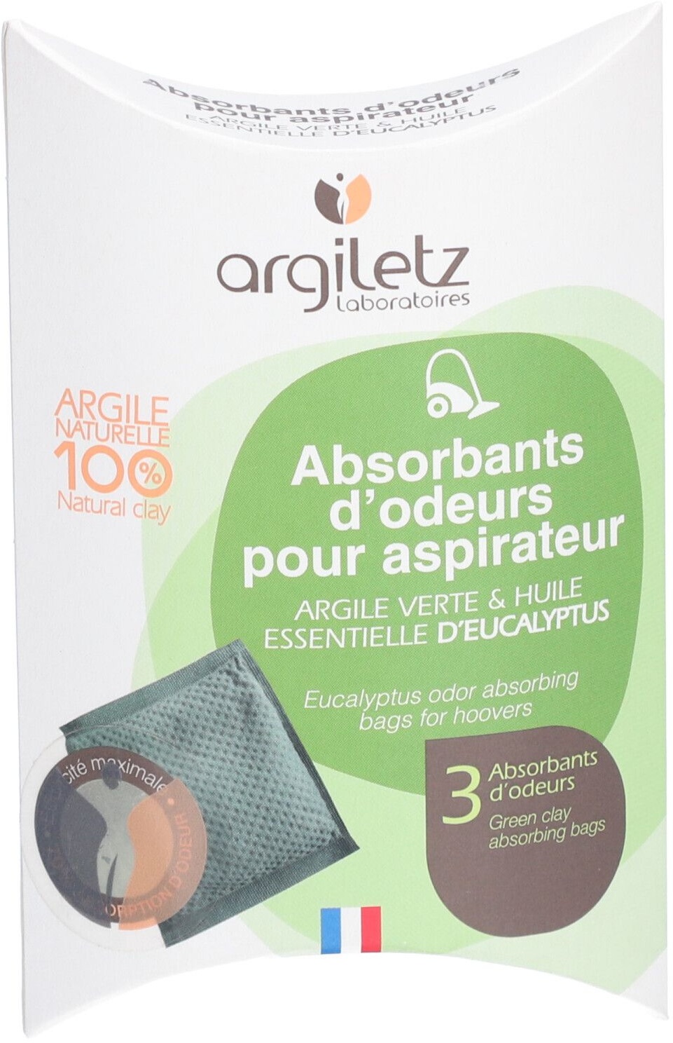 ARGILETZ Absorbant d’odeur pour aspirateurs parfum eucalyptus 75 g sachet(s)