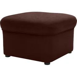 Hocker DOMO COLLECTION "Faenza", braun (dunkelbraun), B:60cm H:41cm T:60cm, 100% Polyester, Hocker, Polsterhocker, DOMO collection Hocker, in großer Farbvielfalt