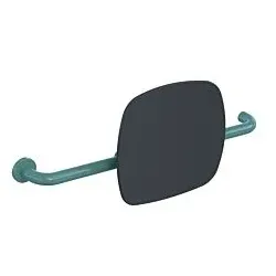 Hewi 801 Rückenstütze 801.51.9262L55 Wandabstand 150mm, Ausführung links, Lehne anthrazitgrau, aquablau