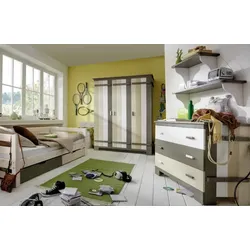 Infanskids Jugendzimmer Merlin mehrteilig Kiefer massiv Multicolor