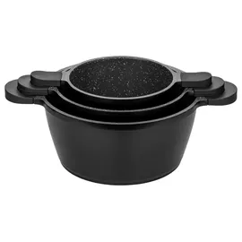 Mulex HAPPINESS BLACKLINE Topf-Set 6-tlg. 16 cm rund