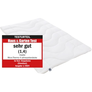 IRISETTE Micro Thermo warme Duo Winterdecke, Steppbett mit Bezug aus softer Microfaser, 220 x 240 cm, Öko Tex zertifiziert, Produziert nach deutschem Qualitätsstandard