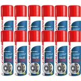 Caldini Bremsenreiniger 12 x 500 ml, acetonfreier Teilereiniger und Entfetter in Spraydose, entfernt Öl, Fett und Schmutz von Bremsen und Kupplungsteilen, Schnell & Rückstandsfrei, Made in Germany