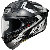 Shoei X-SPR Pro Escalate, Integralhelm - Schwarz/Weiß/Grau - XL