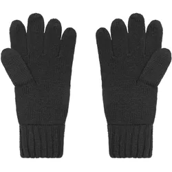 Melange Strick Handschuhe - Farbe schwarz - Größe S/M