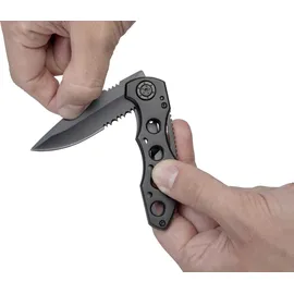 WOLFCRAFT Klappmesser mit gezackter Klinge 75 mm