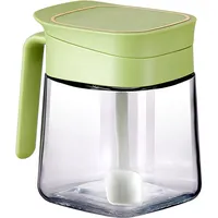 Klares Glas Für Gewürze, Salz, Zucker, Pfeffer – Grüner Küchenbehälter Für Zuhause