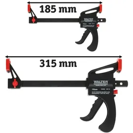 WALTER WERKZEUGE Spannzwinge Metall schwarz 4 tlg.