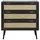 Beliani OPOCO 80 x 80 x 40 cm Schwarz / Beige Rattan
