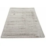 Leonique Teppich »Soley, Kurzflor-Teppiche, handgewebter Viskose-Teppich«, rechteckig, 81870917-5 silberfarben 12 mm,