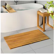 vidaXL Badematte Uni Braun 100 x 53 cm