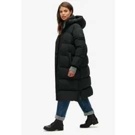 Superdry Langer Steppmantel Damen Schwarz M
