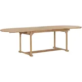 vidaXL Ausziehbarer Gartentisch 180-280x100x75 cm Massivholz Teak