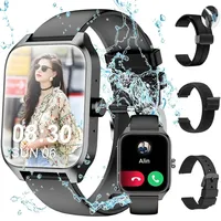 Smartwatch Damen Herren mit Telefonfunktion,Fitness Tracker Uhr Smartwatch, mit 120+Sportmodi, IP68 Wasserdicht, Uhren Watch für Android IOS