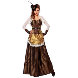 Widdmann Kostüm Steampunk Abenteurerin, Viktorianisches Steampunk-Outfit für Damen XL