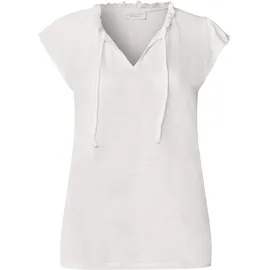 street one studio Blusenshirt mit Rüschendetails Weiß 46