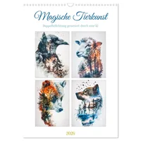 Calvendo Magische Tierkunst (Wandkalender 2026 DIN A3 hoch), CALVENDO