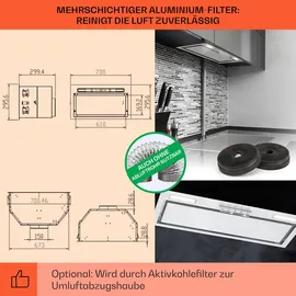 Klarstein Camila Wandhaube 70 cm Edelstahl