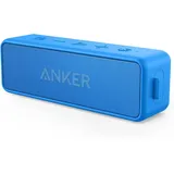 Anker SoundCore 2 Bluetooth Lautsprecher, Fantastischer Sound, Enormer Bass mit Dualen Bass-Treibern, 24h Akku, Verbesserter IPX7 Wasserschutz, Kabelloser, für iPhone, Samsung (Blau)