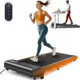VOWVIT Laufband für Zuhause – Walking Pad mit 2.25HP Motor, 100KG Belastbarkeit, 1-6 km/h Geschwindigkeit, 7% Steigung, 7-Schicht-Lauffläche - Schwarz