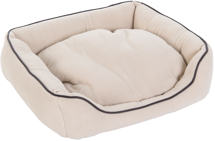 Kuschelbett Vanilla L50 x B45 x H12cm, beige / dunkelbraun, Hund