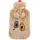 BiggDesign Wärmflasche 2 L mit waschbarem Plüschbezug, Beige, 20 x 35 cm