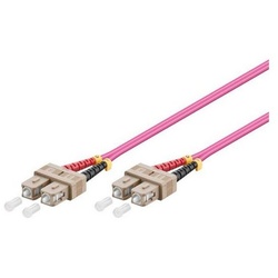 VARIA LWL-Kabel, 5 m, Duplex OM4 (Multimode, 50/125) SC/SC Glasfaserkabel, SC Duplex, (500,00 cm) lila