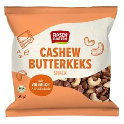Rosengarten Cashew Butterkeks Snack mit Schoko bio