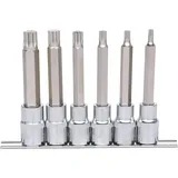 KS Tools 1/2" CHROMEplus Bit-Stecknuss-Satz XZN, lang, 6-tlg.