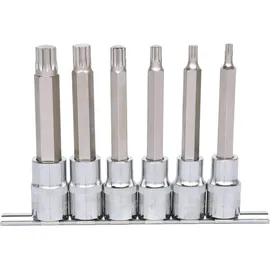 KS Tools 1/2" CHROMEplus Bit-Stecknuss-Satz XZN, lang, 6-tlg.