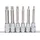 KS Tools 1/2" CHROMEplus Bit-Stecknuss-Satz XZN, lang, 6-tlg.