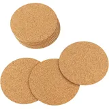 ZYWQ Runde Korkuntersetzer, 10 PCS Selbstklebender Kork für Untersetzer DIY Untersetzer & Bastelzubehör, 10cm