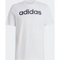 Adidas Essentials Single Jersey Linear Embroidered Logo T-Shirt White / Black XL