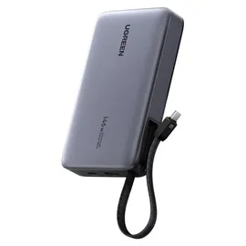 UGREEN PB551 20.000mAh 145W Powerbank 1x USB-C USB-A integriertes Kabel (55992B)