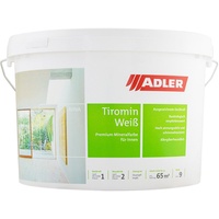 Adler Aviva Tiromin Weiß Silikatfarbe 9L weiß, Allergiker geeignete Mineralfarbe