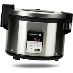Reishunger Profi Gastro-Reiskocher - bis zu 32 Portionen - 5,8 L - Edelstahlgehäuse - doppelte Antihaftbeschichtung -  & Timer - 3 Programme