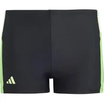 Adidas Colourblock 3-Streifen Boxer-Badehose Black / Green Spark / Lucid Lime 116