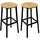 OEM Barhocker Aus Gemaserter Eiche, 2-teilig, 32 X 32 X 65 Cm, I Begryf