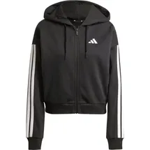 adidas Essentials 3-Streifen French Terry Kapuzenjacke Black / White 2XS