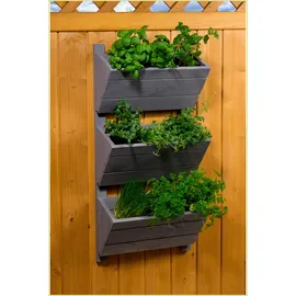 Dobar Wandbeet 38 x 17,5 x 79 cm Grau