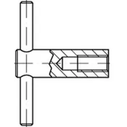 DIN 6305 Knebelmuttern Stahl 5 M 16 brüniert, fester Knebel eingepr. brün S