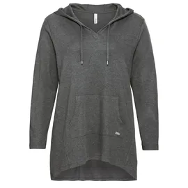 sheego Kurzmantel im asymmetrischen Schnitt - grau - 50