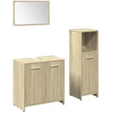vidaXL Badmöbel-Set Sonoma-Eiche 3-tlg. Braun