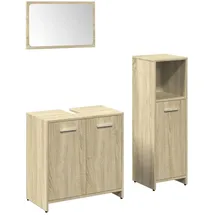 vidaXL Badmöbel-Set Sonoma-Eiche 3-tlg. Braun