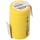 AccuCell 1/2AA Akku mit 1,2 Volt Spannung und 600mAh Kapazität mit Lötfahnen Z-Form, 25,5 x 14,5 mm