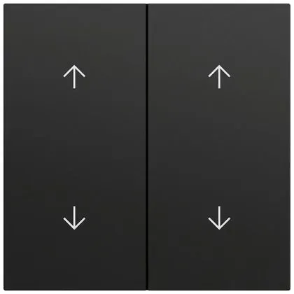Gira 329774 Wippe 2-fach mit Pfeilsymbolen, System 70, schwarz matt (lackiert)